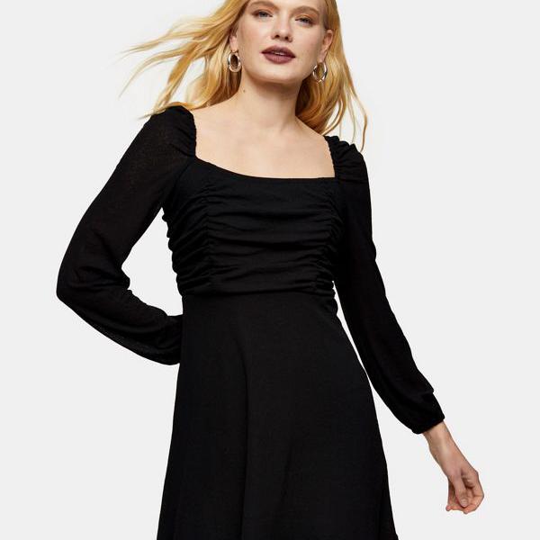 京都のセレクトショップdivacloset トップショップ Topshop Topshop Topshop 女性 トップショップシャーリングミニスケータードレス 黒 ワンピース レディース 女性 インポートブランド インポートブランド 小さいサイズから大きいサイズまで セレクトショップ Diva