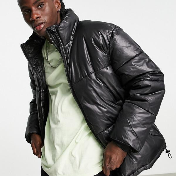 メンネイス Mennace Mennace Mennace特大フグジャケット 黒 アウター メンズ 男性 インポートブランド 小さいサイズから大きいサイズまで 3r Mozambique Com