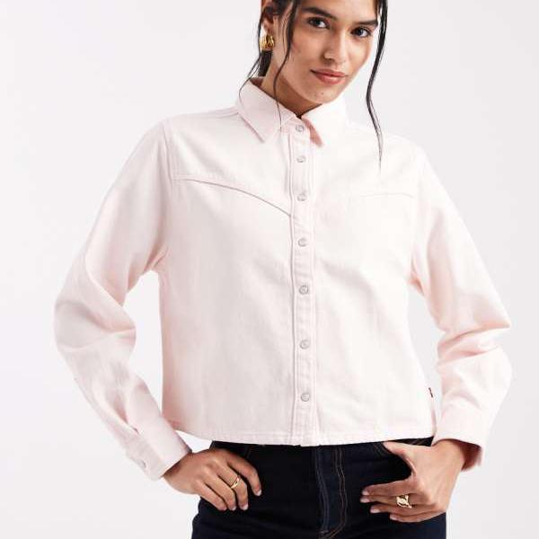 リーバイス Levi's リーバイス ローガン ボクシー デニム シャツジャケット(ピンク) トップス レディース 女性 インポートブランド 小さいサイズから大きいサイズまで|セレクトショップ Diva Closet