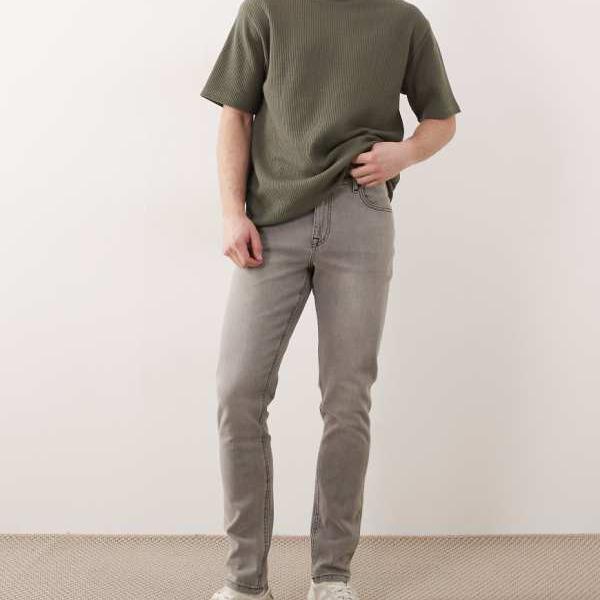 エイソス ASOS asos ASOS DESIGN スキニージーンズ（ウォッシュドグレー） パンツ ボトム メンズ 男性 インポートブランド 小さいサイズから大きいサイズまで｜セレクトショップ　Diva　Closet