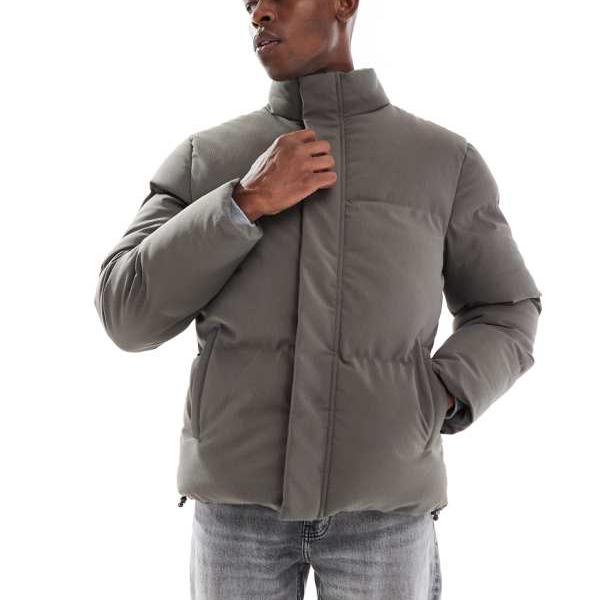 ブレイブソウルのパデッドパファージャケット（トープ） アウター メンズ 男性 インポートブランド 小さいサイズから大きいサイズまで