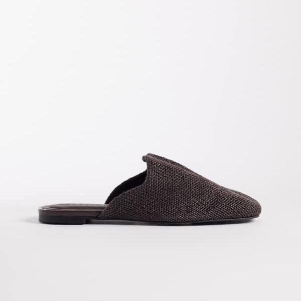 エイソス ASOS asos ASOS DESIGN 赤銅色のラフィア調フラットミュール 靴  レディース 亭主もち インポートブランド ごく小さい大きさから大層らしい大きさまで