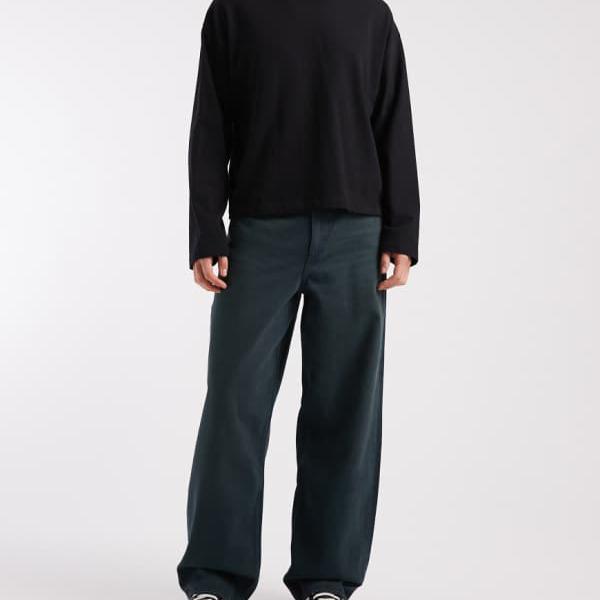 エイソス ASOS asos ASOS DESIGNのオーバーダイブルーのバギージーンズ パンツ ボトム メンズ 男性 インポートブランド 小さいサイズから大きいサイズまで