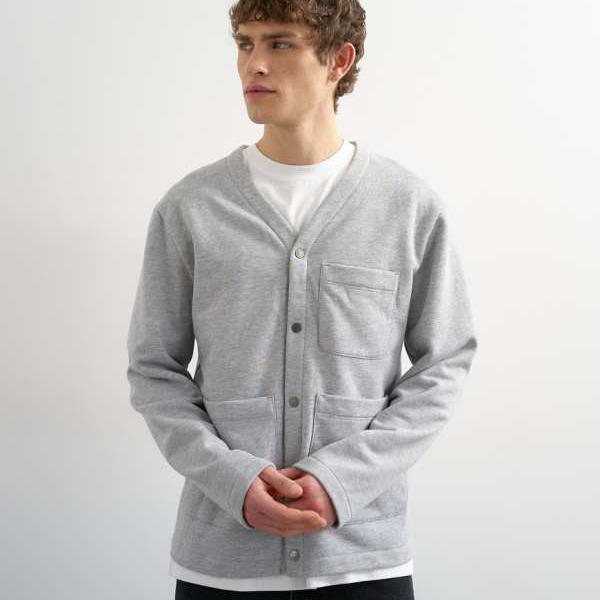 トップマン Topman TOPMAN トップマン オーバーサイズフィット ジャージーカーディガン（グレー） トップス メンズ 男性 インポートブランド 小さいサイズから大きいサイズまで
