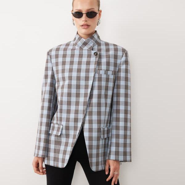 エイソス ASOS asos ASOS DESIGN ファンネルネックラップブレザー アウター レディース 女性 インポートブランド 小さいサイズから大きいサイズまで