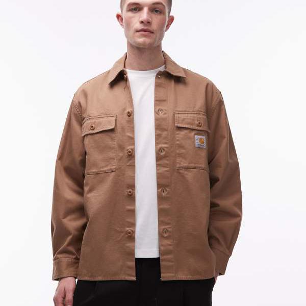 鉄道車両ハート形 Carhartt WIP Carhartt Carhartt WIP ケリーツイル プルオーバー上衣（赤銅色） アウター メンズ 成人男性 インポートブランド 弱められた大きさから馬鹿でかい大きさまで