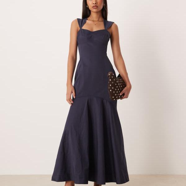 エイソス ASOS asos ASOS DESIGN 落っこちる酉の方角 マキシ御召しもの（うしろ側タイ王国付き添い人、米国海軍） 衣装 レディース 成人女性 インポートブランド 弱められた大きさから馬鹿でかい大きさまで