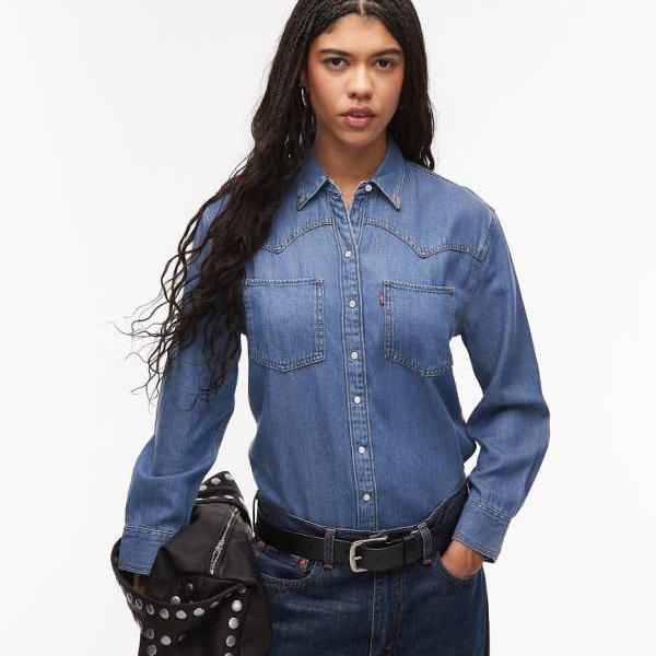 楽天市場】Levi's リーバイス レディース ウェスタン シャツ デニム