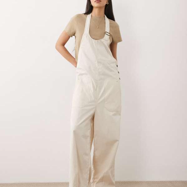 フリーピープル Free People フリーピープルのボヘミアン風チャックオンオーバーオール（アイボリー） パンツ ボトム レディース 女性 インポートブランド 小さいサイズから大きいサイズまで｜セレクトショップ　Diva　Closet