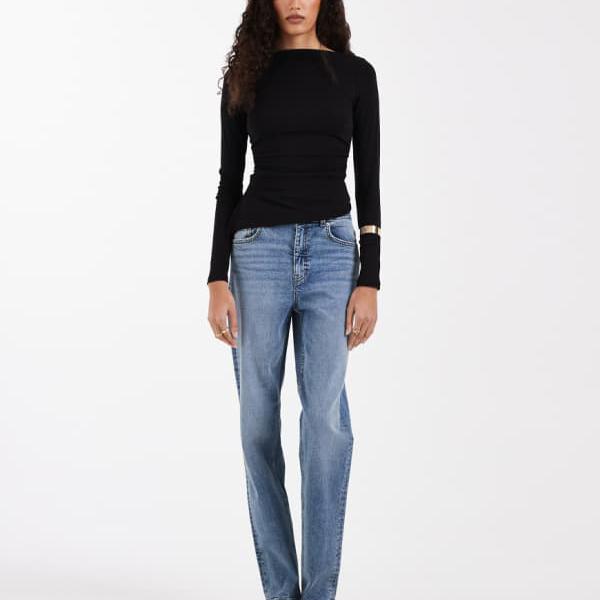 エイソス ASOS asos ASOS DESIGN トール スリムフィット コンフォートジーンズ（ヴィンテージウォッシュ） パンツ ボトム レディース 女性 インポートブランド 小さいサイズから大きいサイズまで