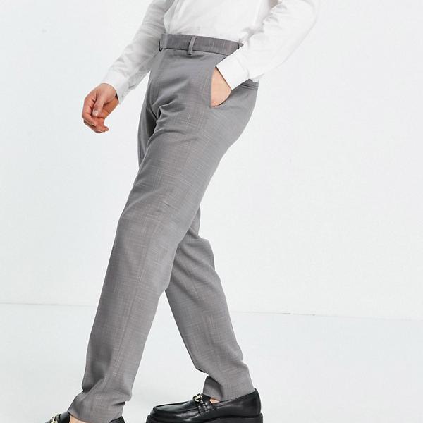 エイソス Asos Asos Asos Design チャコールクロスハッチのスリムスーツパンツ パンツ ボトム メンズ 男性 インポートブランド 小さいサイズから大きいサイズまで Psicologosancora Es