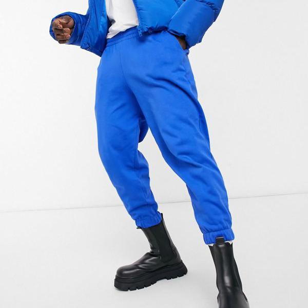 代引き手数料無料 エイソス Asos Asos Asos Designは 鮮やかなブルーの特大クロップドジョガーをコーディネート パンツ ボトム メンズ 男性 インポートブランド 小さいサイズから大きいサイズまで 国内最安値 Ctcvnhcmc Vn