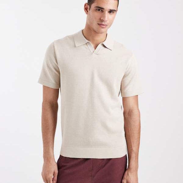 ジャックアンドジョーンズ Jack & Jones ジャック＆ジョーンズ プレミアム スプリットネック ニットトップ（ベージュ） トップス メンズ 男性 インポートブランド 小さいサイズから大きいサイズまで