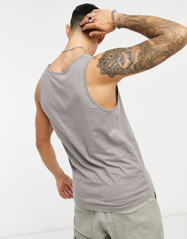 楽天市場 エイソス Asos Asos Asosdesignオーガニックベストグレー ベスト メンズ 男性 インポートブランド 小さいサイズから大きいサイズまで セレクトショップ Diva Closet