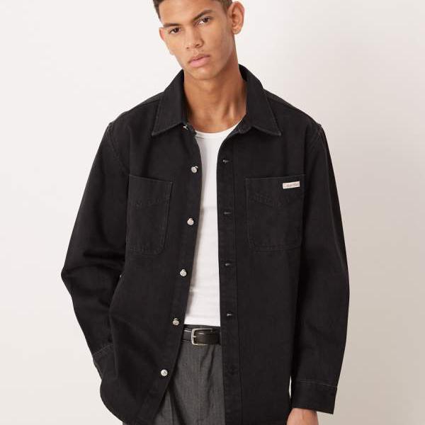 カルバンクラインジーンズ Calvin Klein Jeans カルバン・クライン・ジーンズ ジャクソン デニム オーバーシャ??ツ（ブラック） トップス メンズ 男性 インポートブランド 小さいサイズから大きいサイズまで