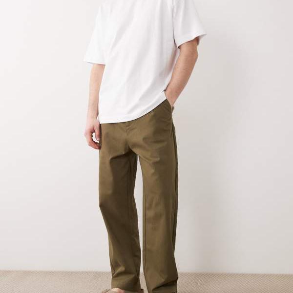 エイソス ASOS asos ASOS DESIGN リラックスフィットテーパードゴム入りパンツ（カーキ） パンツ ボトム メンズ 男性 インポートブランド 小さいサイズから大きいサイズまで｜セレクトショップ　Diva　Closet 13,779円