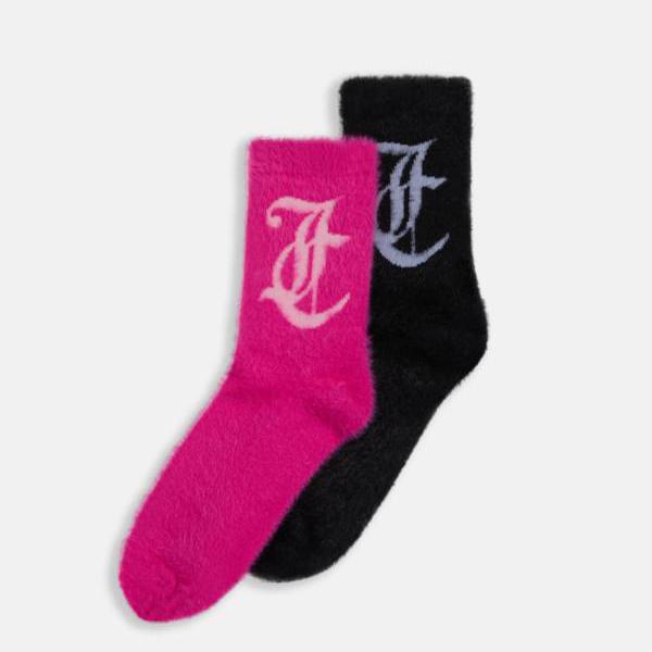 ジューシークチュール Juicy Couture ジューシークチュール ふわふわソックス ピンク 靴下 レディース 女性 インポートブランド 小さいサイズから大きいサイズまで