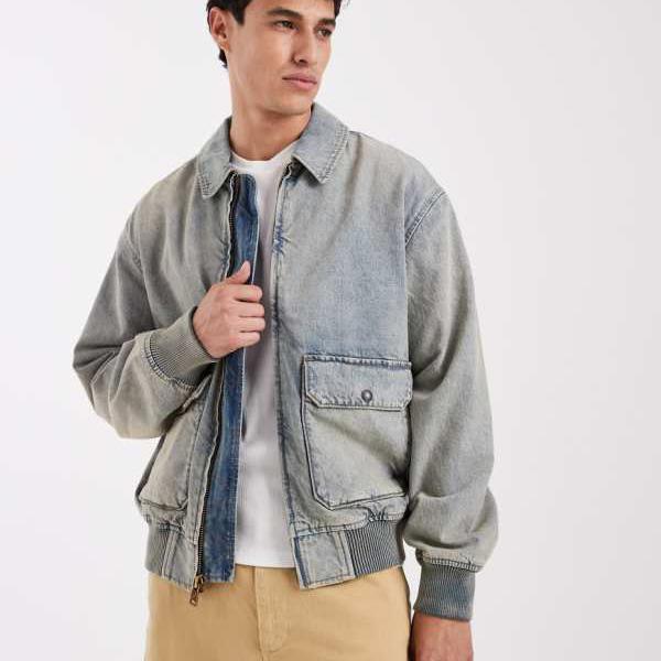 リーバイス Levi's リーバイスのコートランド ボンバージャケット（ライトブルー） アウター メンズ 男性 インポートブランド 小さいサイズから大きいサイズまで