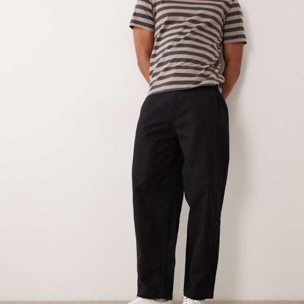 ジャックアンドジョーンズ Jack & Jones ジャック＆ジョーンズのバレルチノパンツ（ブラック） パンツ ボトム メンズ 男性 インポートブランド 小さいサイズから大きいサイズまで