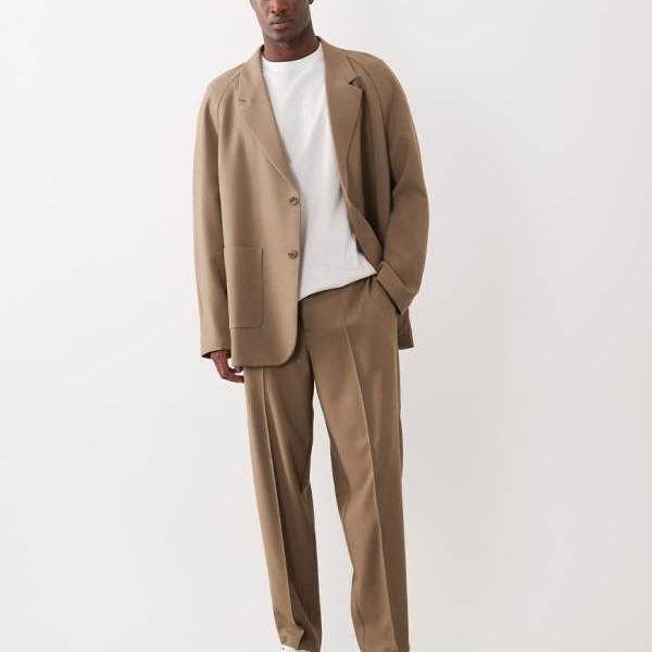 エイソス ASOS asos ASOS DESIGN オーバーサイズ テーパード スーツパンツ（キャメル） パンツ ボトム メンズ 男性 インポートブランド 小さいサイズから大きいサイズまで