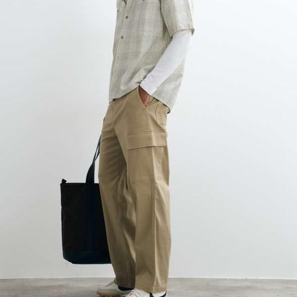 オンリー＆サンズ Only & Sons ONLY & SONS フェード加工ルーズフィットカーゴパンツ（チンチラ素材） パンツ ボトム メンズ 男性 インポートブランド 小さいサイズから大きいサイズまで｜セレクトショップ　Diva　Closet
