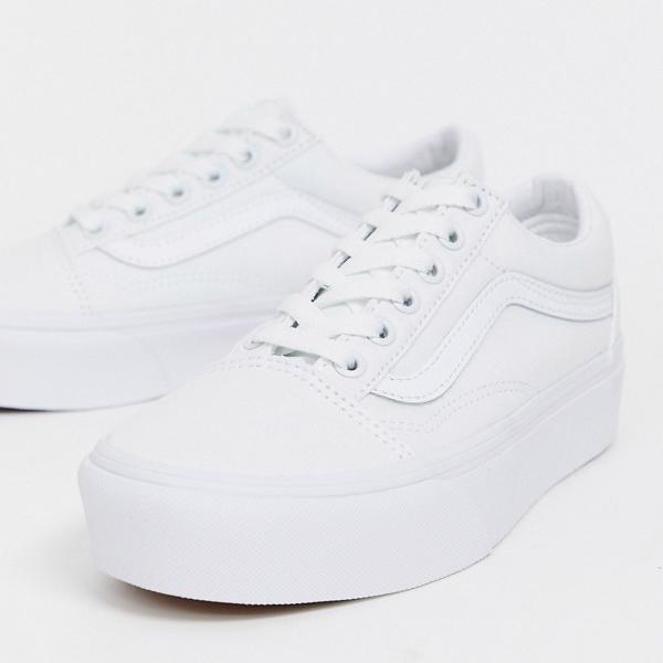 手数料安い 楽天市場 ヴァンズ Vans Vans バンズ Vans Old Skoolplatformトレーナー 白 靴 レディース 女性 インポートブランド 小さいサイズから大きいサイズまで セレクトショップ Diva Closet 楽天カード分割 Webmail Tas Com Do