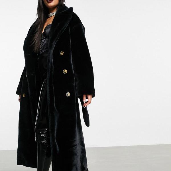 楽天市場 エイソス Asos Asos Asosdesignフェイクファートレンチコートブラック アウター レディース 女性 インポートブランド 小さいサイズから大きいサイズまで 代 30代 40代 50代 セレクトショップ Diva Closet