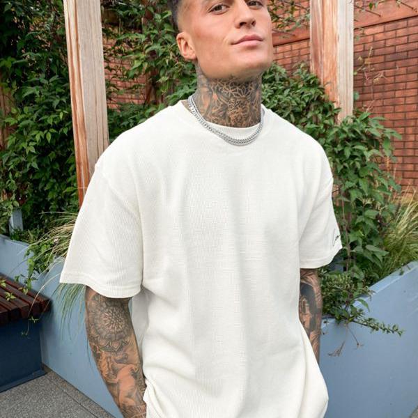 驚きの安さ 楽天市場 ザクチュールクラブ The Couture Club クチュールクラブワッフルニットtシャツ 袖のロゴは白 トップス メンズ 男性 インポートブランド 小さいサイズから大きいサイズまで 代 30代 40代 50代 カジュアル セレクトショップ Diva Closet 限定