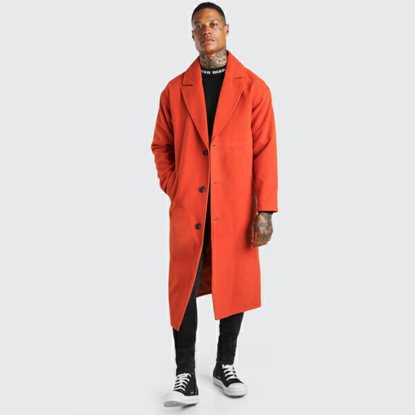 お得セット コート ジャケット カジュアル 40代 30代 代 大きいサイズ インポート Boohoo ブーフー シングルブレスト エクストラ ロングライン オーバーコート アウター トレンド ブランド Aryavartposts Com