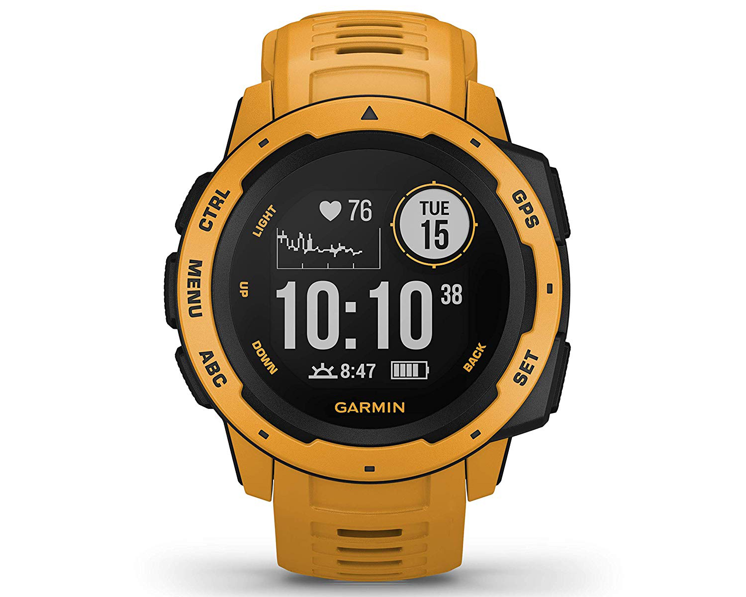 海外輸入 楽天市場 あす楽対応 送料無料 Garmin ガーミン Instinct Sunburst サンバースト アメリカ国防総省mil規格 Mil Std 810g 準拠 最大14日間稼働 日本語対応 日本正規品 インスティンクト タフネスgpsアウトドアウォッチ 街のダイビング屋さん