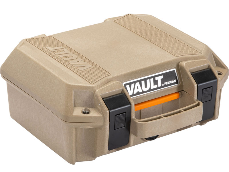 PELICAN(ペリカン) V100C Vault Equipment Case ボルト イクィップメント ケース フォーム付き TAN タン サイズ:31.2 x 30.6 x 13.1 cm 容量:7L 機器ケース 保護ケース 防水 [VCV100-0020-TAN]