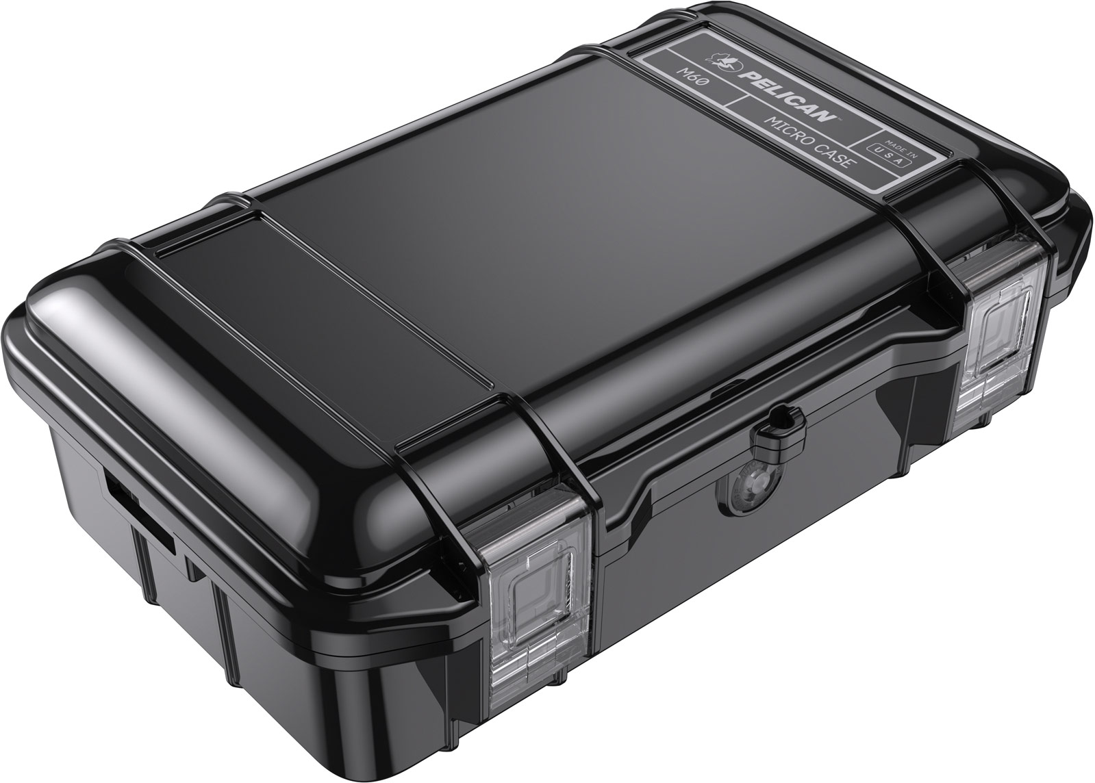 PELICAN ペリカン M60マイクロケース カラー:BLACK ブラック サイズ:23.6 x 15.2 x 8.1 cm 携帯電話 デジカメケース 保護ケース ハードケース [M600-0250-110]｜街のダイビング屋さん　店
