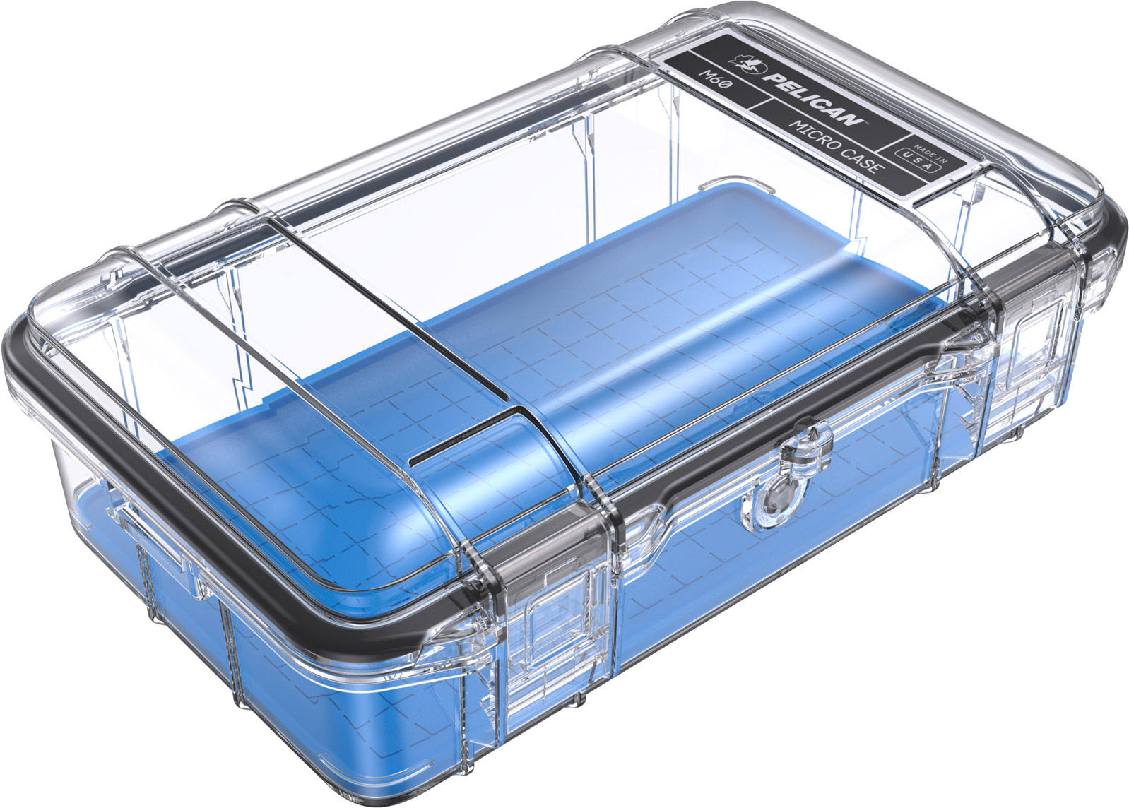 PELICAN ペリカン M60マイクロケース カラー:BLUE CLEAR ブルークリア サイズ:23.6 x 15.2 x 8.1 cm 携帯電話 デジカメケース 保護ケース ハードケース [M600-0260-100]
