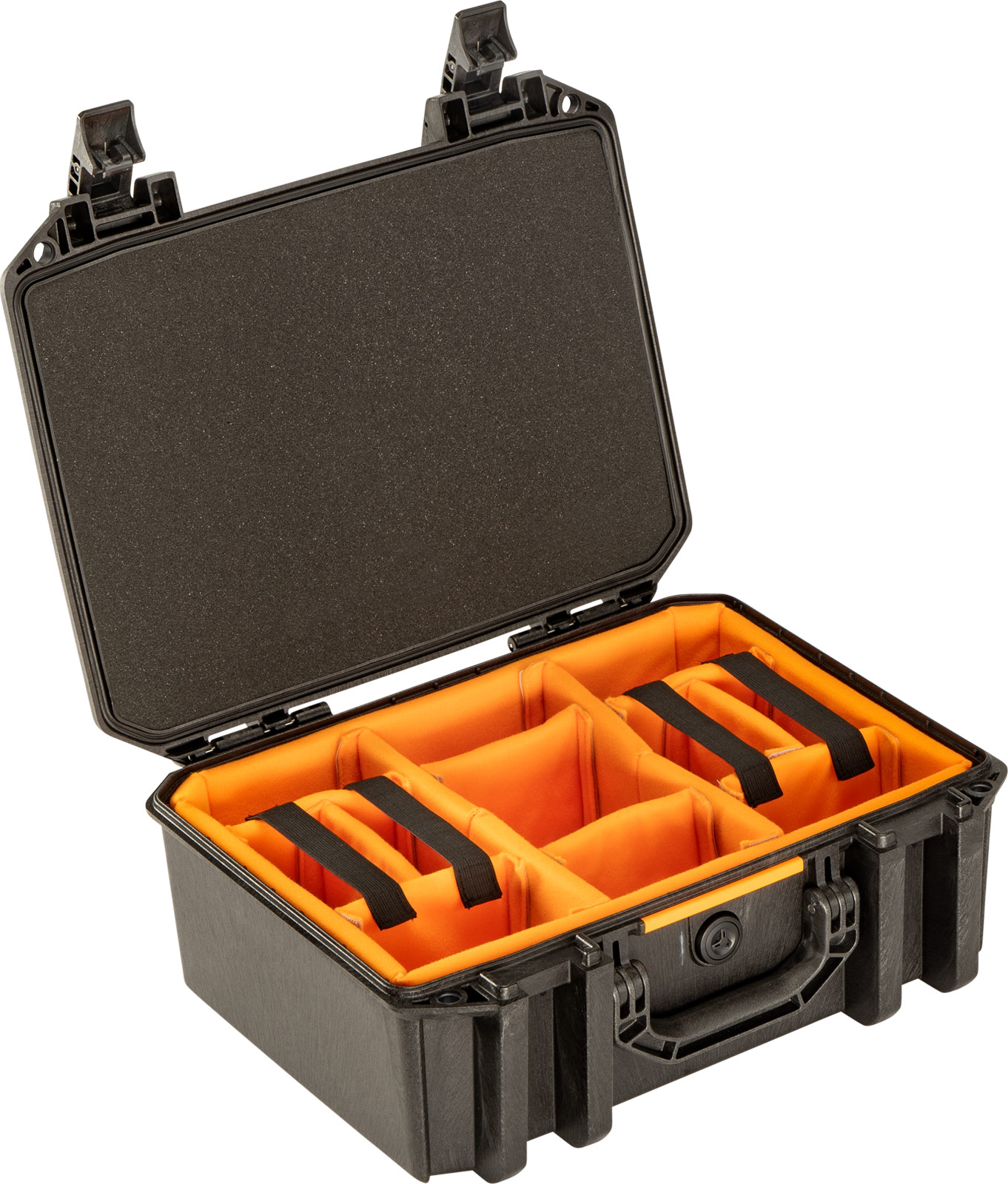 PELICAN ペリカン V300C Vault Equipment Case ボルト イクィップメント ケース パッド入り仕切り付き カラー:Black ブラック サイズ:44.6 x 36.1 x 18.2 cm 容量:19L 機器ケース 保護ケース 防水 [VCV300-0040-BLK]｜街のダイビング屋さん　店