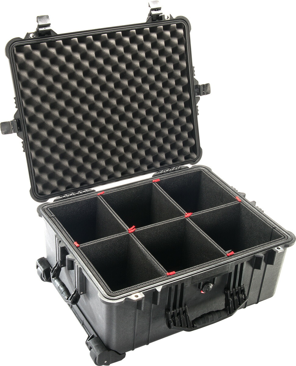 PELICAN(伽藍鳥) 1610TP トレックパックディバイダー付き添い人 プレスアンドプルラッチ 黒いこと 63L [016100-0050-110] 1610TP 1610TP,WL/TP INSERT,BLACK 1610 Case with TrekPak\u0026#8482; Press and Pull Latch Black