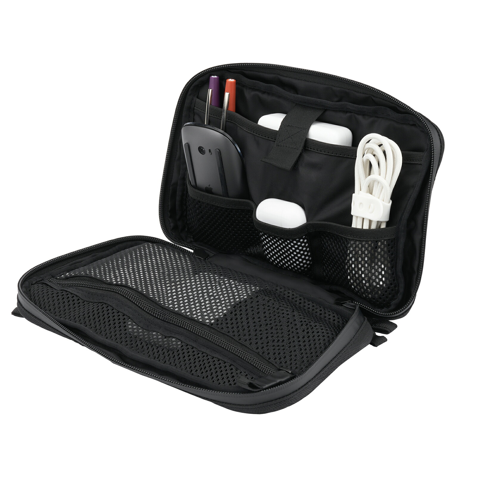 PELICAN ペリカン トラベラー テックオーガナイザー AirTag対応 ブラック [PP053590] Traveler Tech Organizer ガジェット用 収納ポーチ 軽量 旅行用ケーブルケース