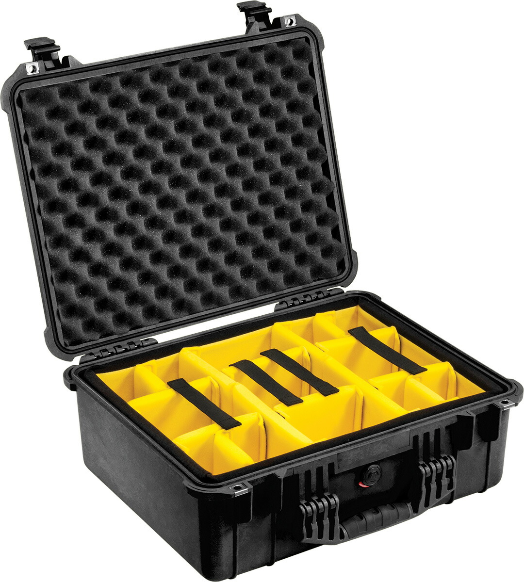 PELICAN(伽藍鳥) 1550 プロテクター容れもの パッド付ディバイダー 黒いこと 33L [0015500-0040-110] 1554 Protector Case with Padded Divider Black