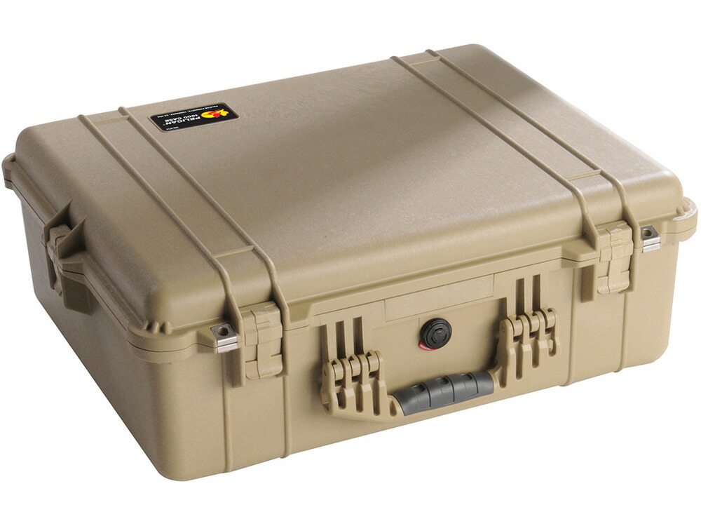 PELICAN（ペリカン) プロテクターケース 1600 フォームなし DesertTan [デザートタン] [1600-001-190] ハードケース 収納可能な延長ハンドル｜街のダイビング屋さん　店