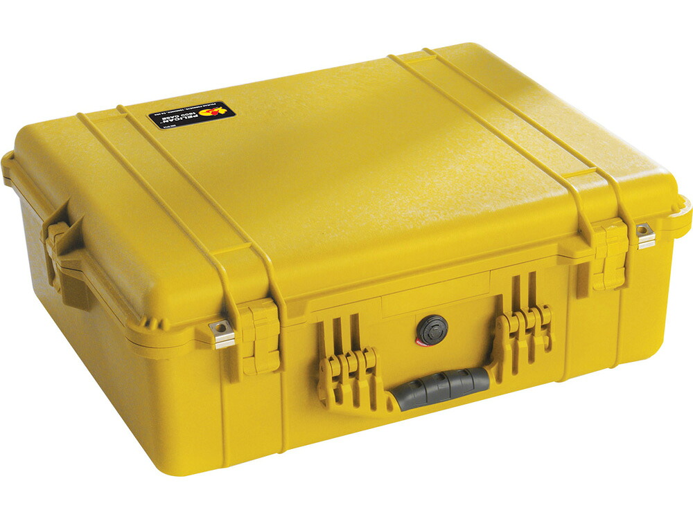 PELICAN（伽藍鳥）プロテクター入れもの 1600 質問用紙付 YELLOW [黄色] [1600-000-240] 捉え所の無い入れもの 納める能力のあるな取りひろげる手持ち部分