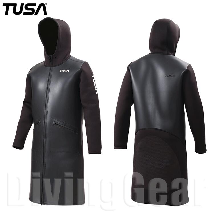 [ TUSA ] ツサ　TA5144 ロングボートコート メンズ レディース 共用 ユニセックスモデル マリンウエア マリンコート アウトドア スポーツ 防寒 保温対策におススメ フード付きスキンコート｜DivingGear