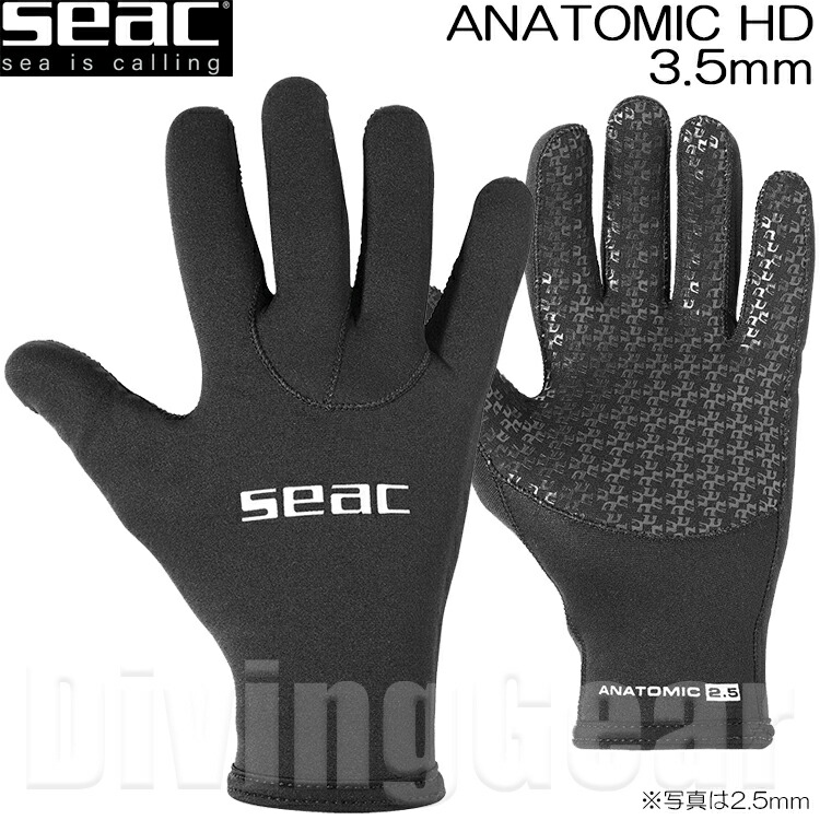 市場 SEAC 3.5mm厚 ANATOMIC シアック HD ダイビング用ウインターグローブ：DivingGear