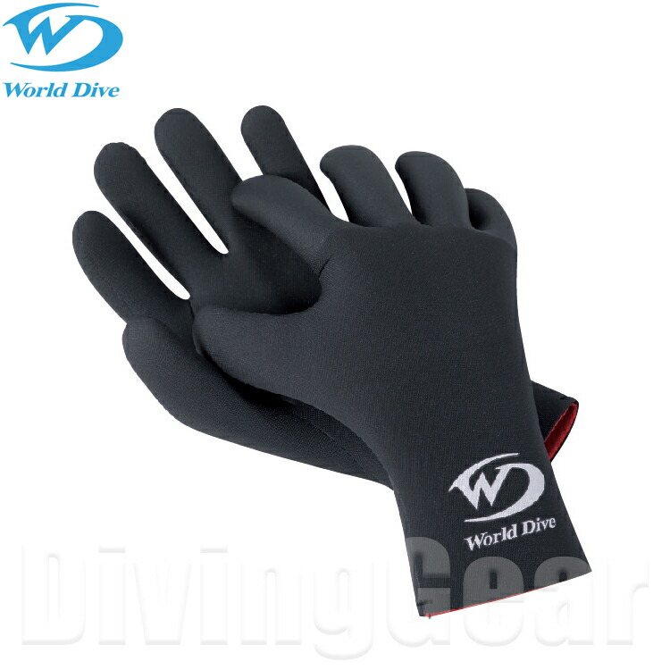 World Dive(ワールドダイブ)　メッシュグローブ 2mm Mesh Glove ダイビング 3シーズン 起毛 男性 女性 兼用 春 夏 秋画像