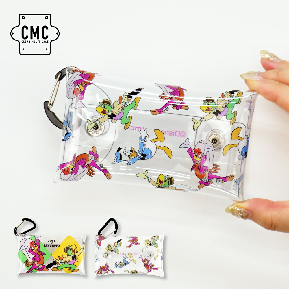 ディズニー パスケース 定期入れ 2枚 小物入れ クリアマルチケース Sサイズ レディース 女子 女の子 ホセ パンチート 三人の騎士 メンズ 男子 男の子 ブランド キャラクター かわいい 可愛い シンプル トレンド 多機能 人気 洗える フル オープン Dixel