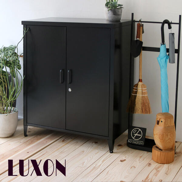 物置 小型 スチール収納庫 LUXON （ルクソン） シティブラック (ST-002BLK) 黒 ※北海道＋3000円 【代引不可】 19,738円