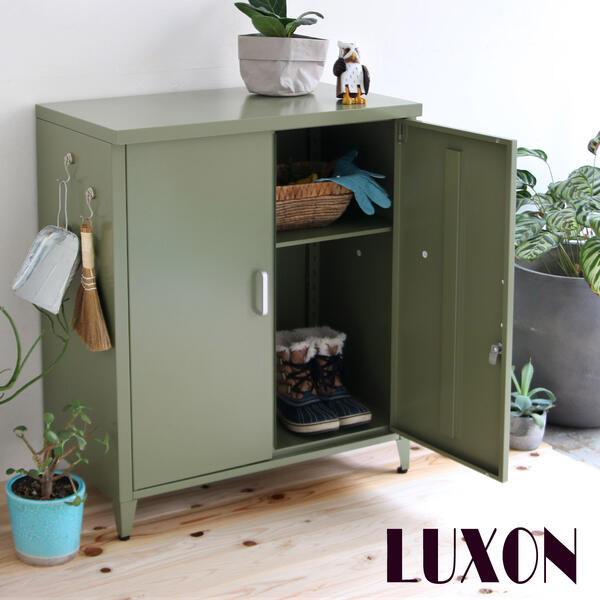 物置 小型 スチール収納庫 LUXON （ルクソン） セージグリーン (ST-002GRN) ※北海道＋3000円 【代引不可】