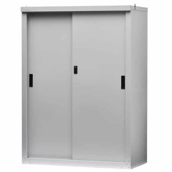 物置 収納庫 スチール 倉庫 幅89cm 高さ123cm 家庭用収納庫123 (HS-123) 小型 ※メーカー在庫限り｜ウッドデッキ エクステリア リーベ