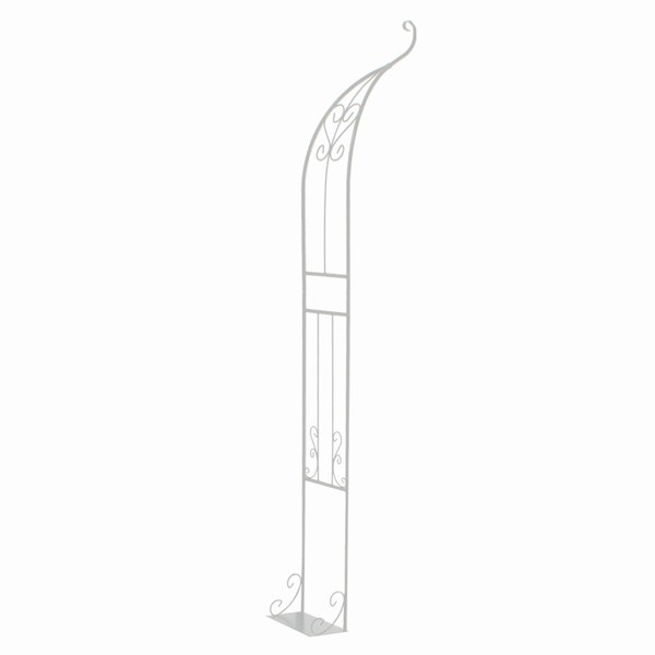 ガーデンアーチ アイアンハーフアーチ（シングル） ホワイト (IA-HF003WHT) 在庫僅少 ※北海道＋3000円 【代引不可】