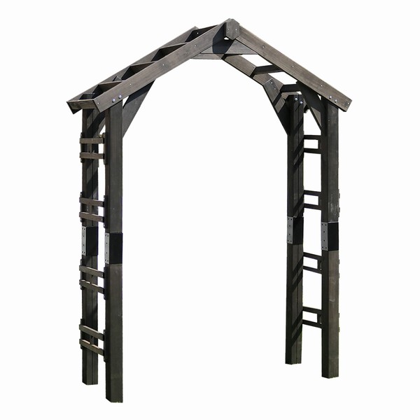 園地アーチ形 木製 靉靆たる赤銅色 アーチ形単品 (TR-2100DBR) 木材教会堂 ※北海道＋3000円  【代引不可】