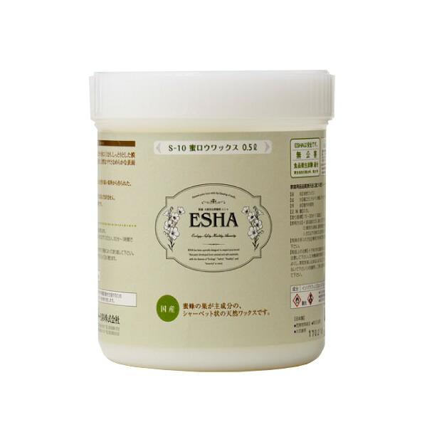 [届け先法人限定] 自然塗料 屋内木部 ESHA 蜜ロウワックス 4L エシャ 蜜蝋ワックス ※北海道・沖縄・離島配送不可 みつろう ミツロウ 【代引不可】 ※北海道・沖縄・離島配送不可｜ウッドデッキ エクステリア リーベ