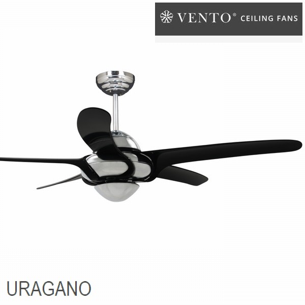 シーリングファン VENTO ウラガノ ブラック [VF-UG54CH-BK] リモコン付 照明なし ※4～7坪用 【代引不可】 60,016円